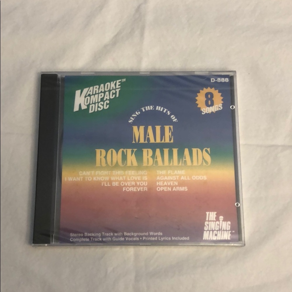 Male rock ballads cd 8 songs